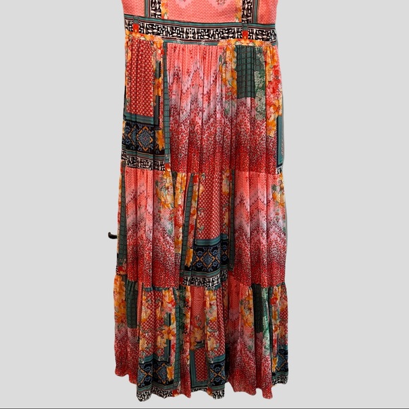 Anthropologie Bhanuni by Jyoti Pink Floral Maxi Dress - Picture 11 of 16